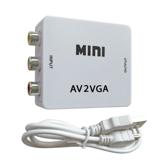 AV2VGA Mini - AV-Composite-VGA-Konverter (weiß)
