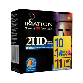 3.5" Diskettes HD "Imation 10+1 Neon"