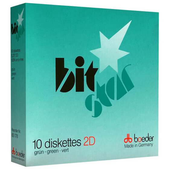 5.25" Diskettes 2D "Boeder BitStar green"