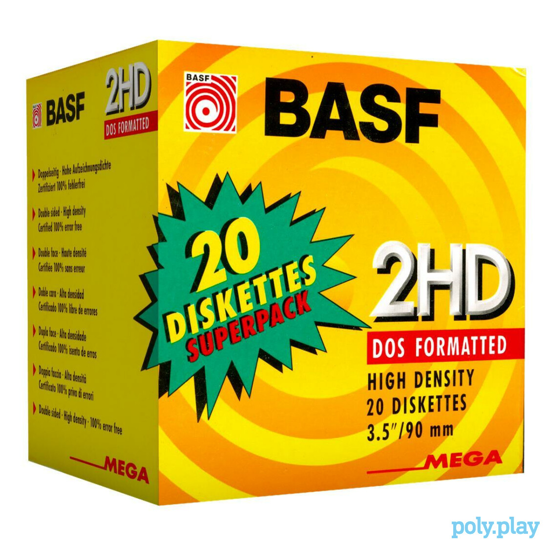 Diskettes New Basf 2hd DOS Double Sided 3.5 