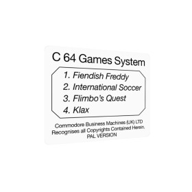Label for "C64 Games System" Cartridge (Replica)