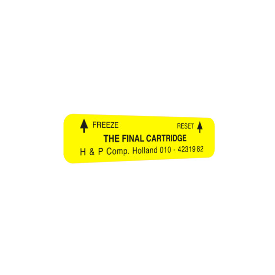 Label for "The Final Cartridge" (Replica)