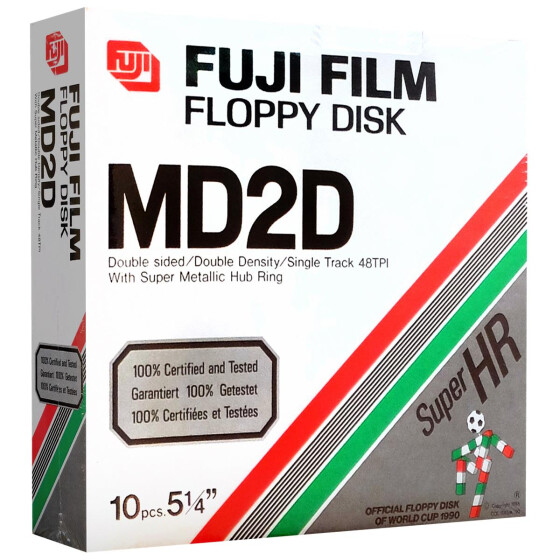5,25" Diskettes DD "Fuji Film Super HR color" (blue)
