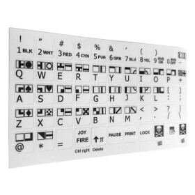 Keyboard Sticker "Commodore 64" (white)